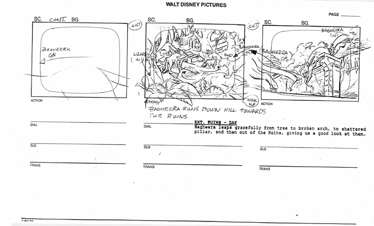 Portfolio - Storyboards - Walt Disney - Timon and Pumbaa - Ape That Would Be King