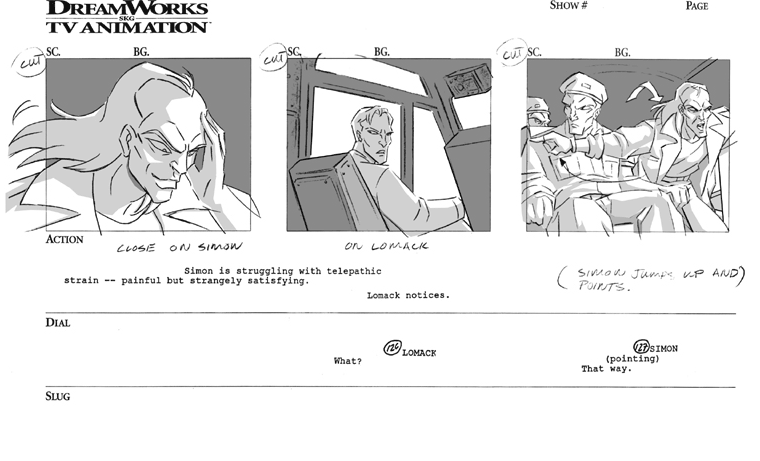 Portfolio - Storyboards - Mike Young - Hero 108 - Charade
