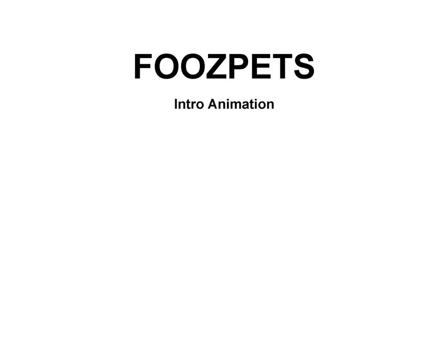 Portfolio - Storyboards - Sprite - Foozpets - Intro Animation