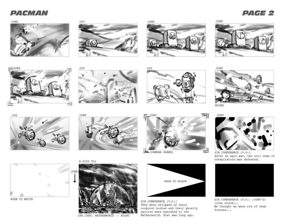 Portfolio - Storyboards - Studio B - Class of the Titans - Start