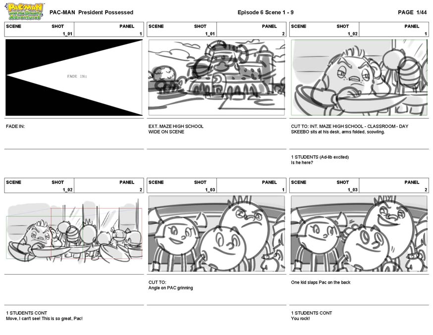 Portfolio - Storyboards - Studio B - Class of the Titans - President Possessed