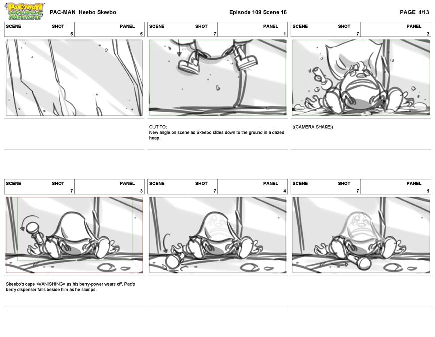 Portfolio - Storyboards - Studio B - Class of the Titans - Heebo Skeebo