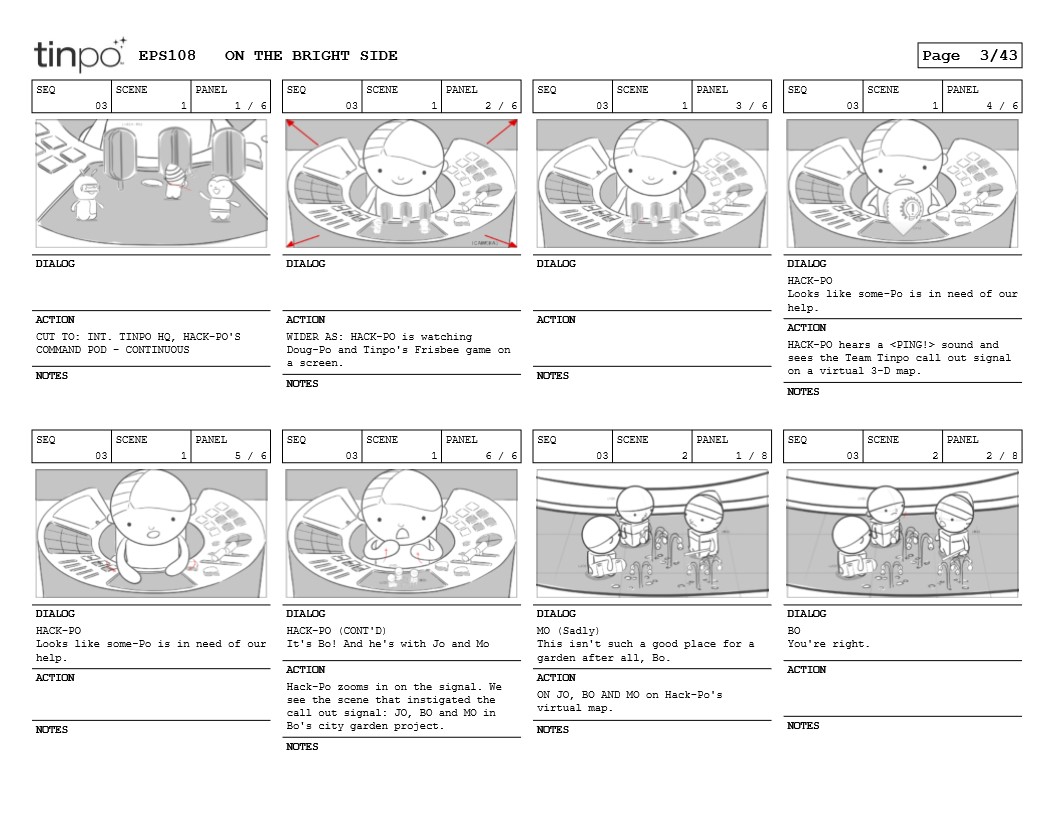 Portfolio - Storyboards - Studio B - Class of the Titans - On The Bright Side