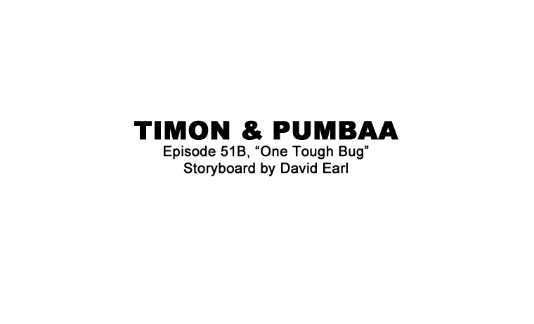 Portfolio - Storyboards - Walt Disney - Timon and Pumbaa - One Tough Bug