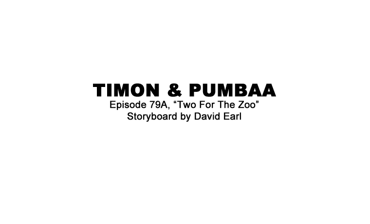 Portfolio - Storyboards - Walt Disney - Timon and Pumbaa - Two For The Zoo